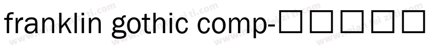 franklin gothic comp字体转换